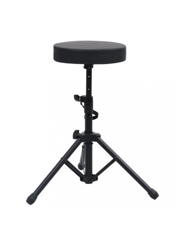 Sonata Регулируема табуретка за барабан, черна, кръгла