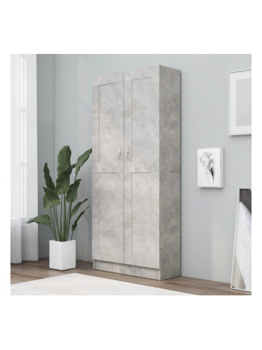 Sonata Шкаф за книги, бетонно сив, 82,5x30,5x185,5 см, ПДЧ