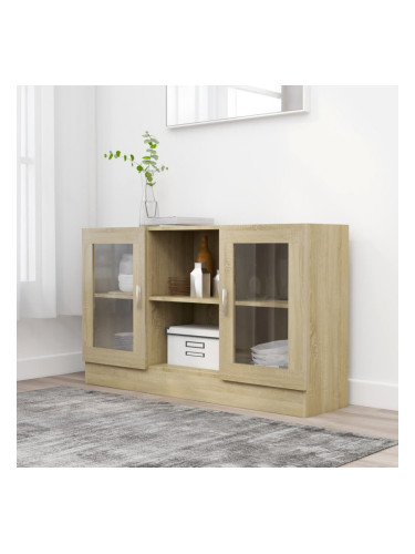 Sonata Шкаф витрина, дъб сонома, 120x30,5x70 см, ПДЧ