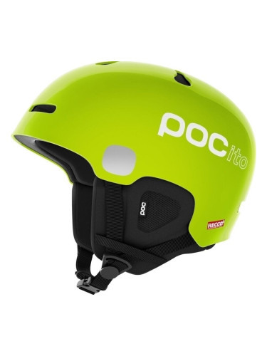 POC POCito Auric Cut Spin Fluorescent Lime Green XXS (48-52cm) Каска за ски