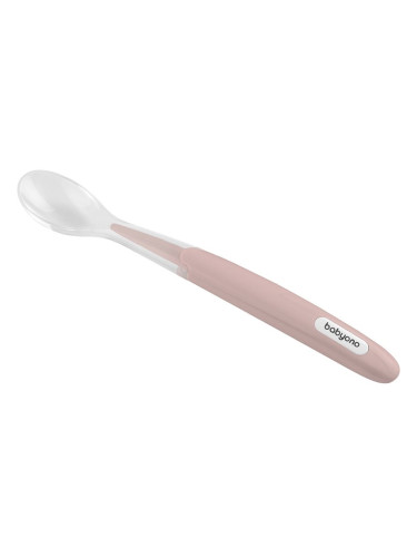 BabyOno Be Active Soft Spoon лъжичка Pink 6 m+ 1 бр.