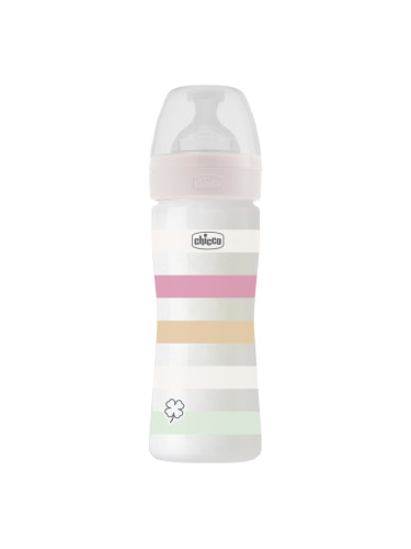 Chicco Well-being Colors бебешко шише Girl 2 m+ 250 мл.