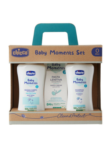 Chicco Baby Moments Clean & Protect подаръчен комплект за деца от раждането им