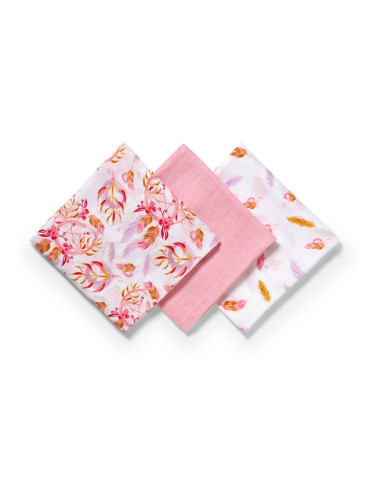 BabyOno Take Care Natural Bamboo Diapers пелени от плат Old Pink 3 бр.