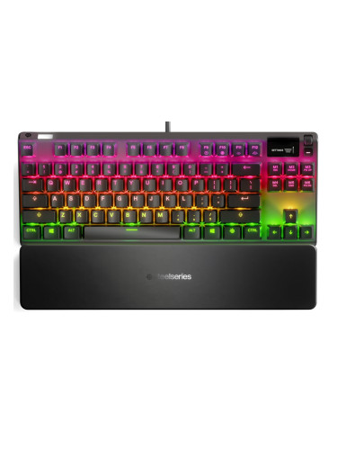  Механична клавиатура SteelSeries - Apex 7 TKL US, Red, RGB, черна