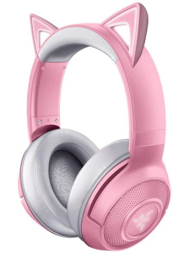  Гейминг слушалки Razer - Kraken BT Kitty Edition, розови