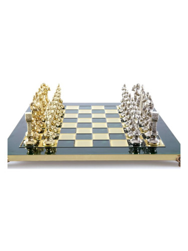  Луксозен шах Manopoulos - Ренесанс, зелени полета, 36 x 36 cm