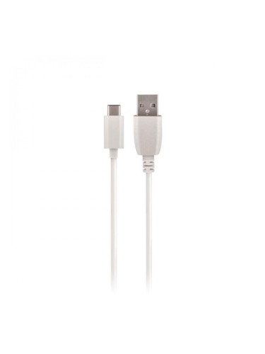 Кабел USB Maxlife 1м в кутия 3A, Type C, Бял