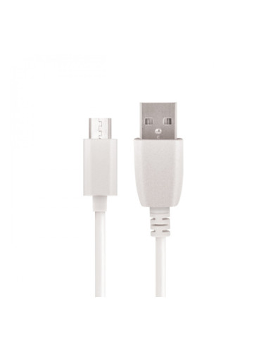 Кабел USB Maxlife 1м в кутия 3A, Micro USB, Бял