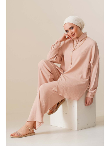 Bigdart T5858 Knitted Hijab Double Set - Biscuit