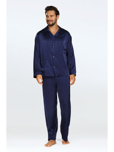 DKaren Man's Pyjamas Lukas Navy Blue