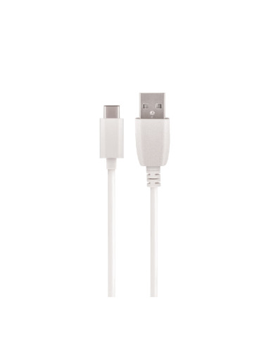 Кабел USB - USB-C, Maxlife 1м в кутия 2A, Бял