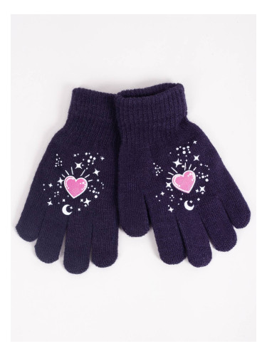Yoclub Kids's Gloves RED-0012G-AA5A-021 Navy Blue