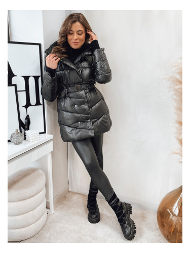 Płaszcz zimowy damski pikowany BLOOM czarny Dstreet