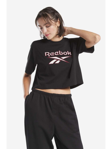 Памучна тениска Reebok Classic в черно