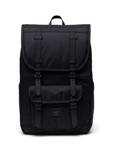 Раница Herschel 11391-05881-O Little America Mid Backpack в черно голям размер с изчистен дизайн
