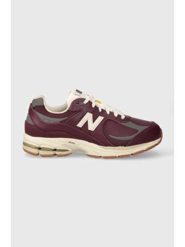 Кожени маратонки New Balance 2002 в бордо