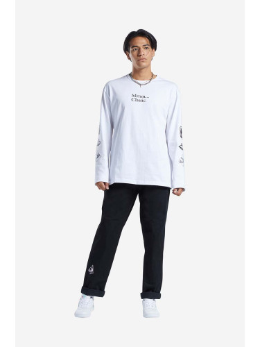 Памучна блуза с дълги ръкави Reebok Classic Skateboard Longsleeve Tee HT8175 в бяло с принт