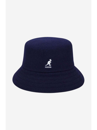 Вълнена капела Kangol Wool Lahinch в тъмносиньо от вълна