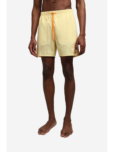 Плувни шорти Napapijri в жълто с изчистен дизайн