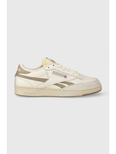 Кожени маратонки Reebok Club C Revenge в бежово