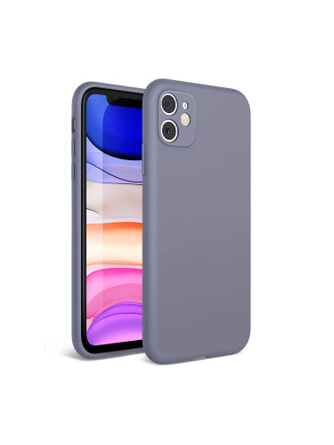 Силиконов кейс bSmart Silicone Soft Cover, За iPhone 12 mini (5.4), Сиво-син