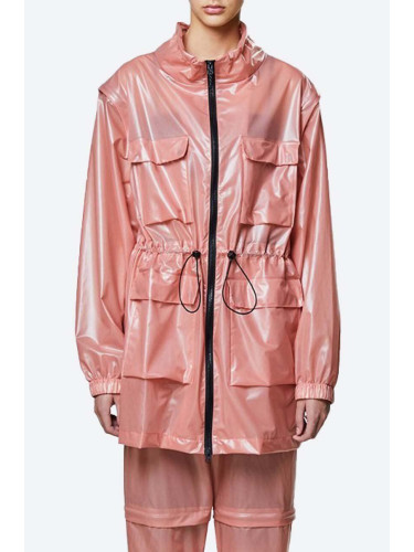 Непромокаема парка Rains Zip Off Parka 1846 SHADOW BLUSH в розово с преходна изолация