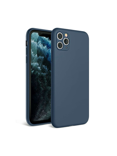 Силиконов кейс bSmart Silicone Soft Cover, За iPhone 11 (6.1), Тъмносин