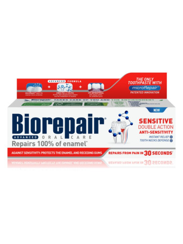 Biorepair Advanced Senitivity паста за зъби за чувствителни зъби за защита на зъбите и венците 75 мл.