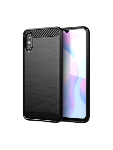 Силиконов кейс MBX Carbon, За Xiaomi Redmi 9A/9AT/9i, Черен