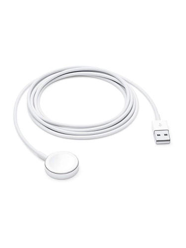 Безжично магнитно зарядно за Apple Watch MBX с USB, Бял