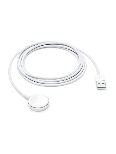 Универсален магнитен кабел за безжично зареждане на Apple Watch MBX с USB, Бял