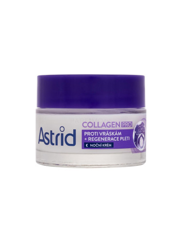 Astrid Collagen PRO Anti-Wrinkle And Regenerating Night Cream Нощен крем за лице за жени 50 ml увредена кутия