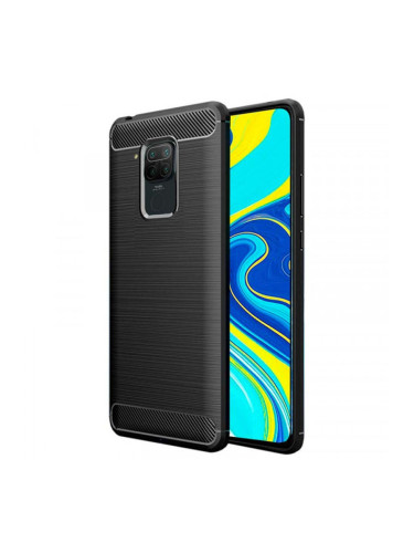 Силиконов кейс MBX Carbon, За Xiaomi Redmi Note 9, Черен