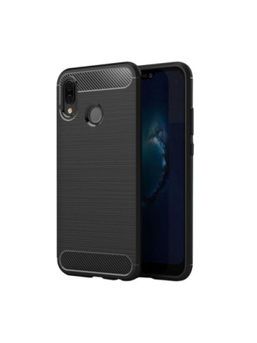 Силиконов кейс MBX Carbon, За Huawei P20 Lite, Черен