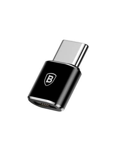 Адаптер Baseus, Micro USB към Type C, Черен