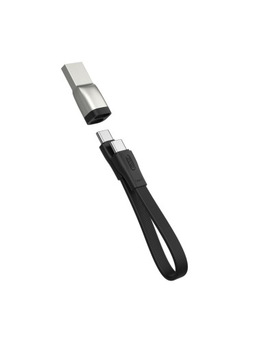 Кабел USB Type C-Type C XO NB-Q170A 0.2м в кутия 60W, Черен