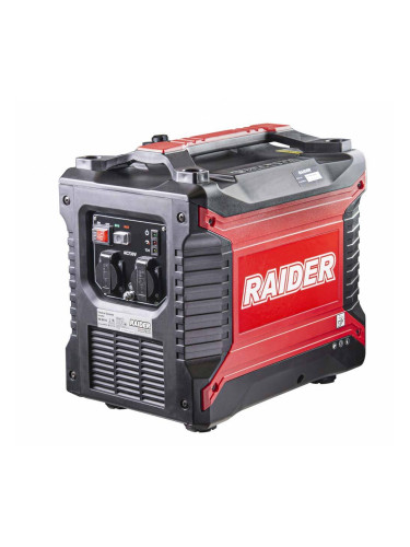 Генератор за ток, бензинов, инверторен, RAIDER RD-GG10, 2.5kW, AVR, ръчен стартер