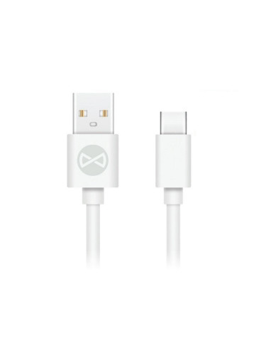 Кабел USB-A - USB-C, Forever 1м 3A в кутия, Бял