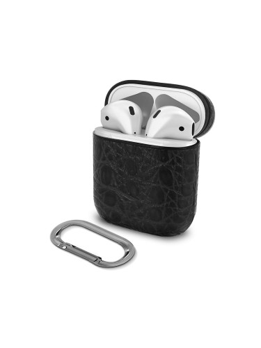 Калъф екокожа за Airpods 1/2 слушалки Devia Lux, Черен