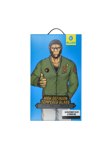 Стъклен протектор Blueo 5D Full Strong HD с цяло лепило, За iPhone 13 Pro (6.1), Черен