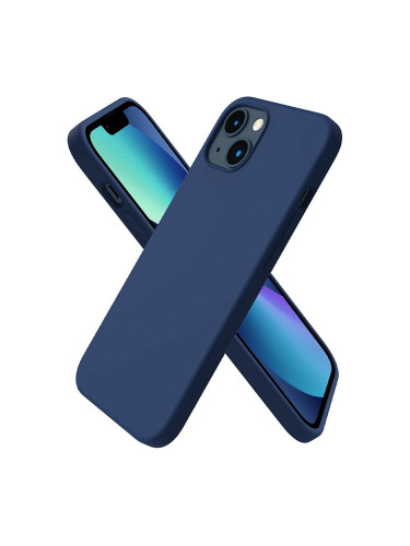 Силиконов кейс bSmart Silicone Soft Cover, За iPhone 13 (6.1), Тъмносин