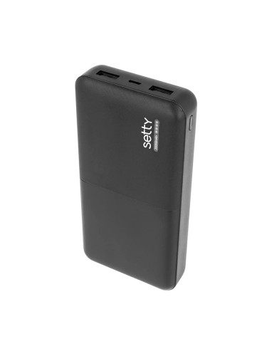 Външна батерия Power Bank 20000 mAh Setty, Черна