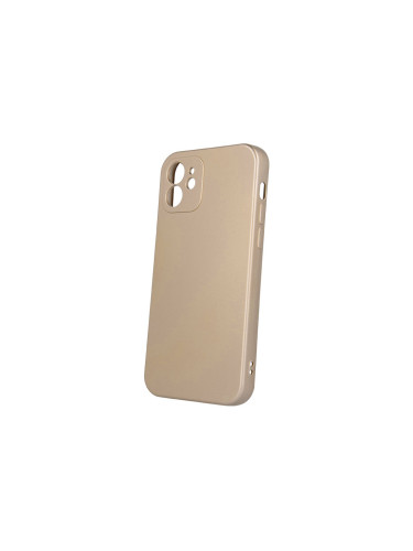 Силиконов кейс bSmart Silicone Metallic Cover, За iPhone 12 (6.1), Златист
