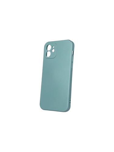 Силиконов кейс bSmart Silicone Metallic Cover, За iPhone 12 (6.1), Зелен
