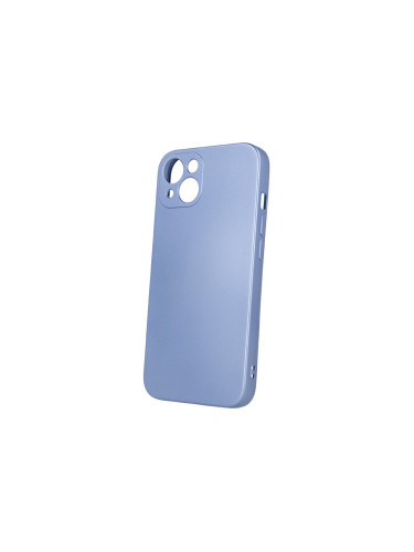 Силиконов кейс bSmart Silicone Metallic Cover, За iPhone 13 (6.1), Светлосин