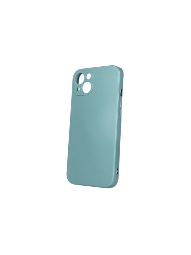 Силиконов кейс bSmart Silicone Metallic Cover, За iPhone 13 (6.1), Зелен