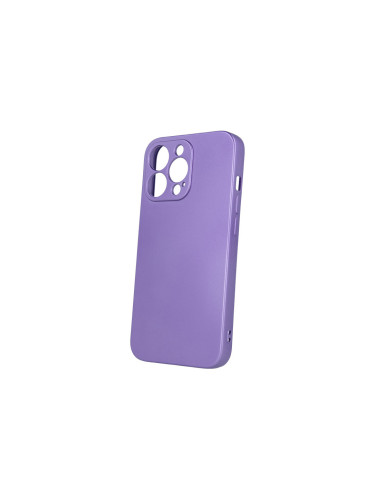 Силиконов кейс bSmart Silicone Metallic Cover, За iPhone 13 Pro (6.1), Лилав