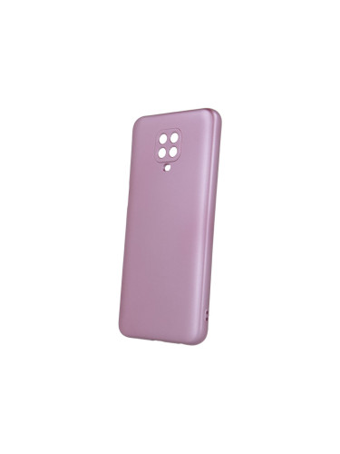 Силиконов кейс bSmart Silicone Metallic Cover, За Xiaomi Redmi Note 9S/9 Pro, Розов