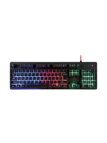 Геймърска светеща клавиатура за компютър Maxlife Gaming MXGK-200, RGB, с кабел 1.8м, Черна